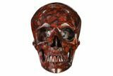 Realistic, Polished Red Picture Jasper Skull #150883-1